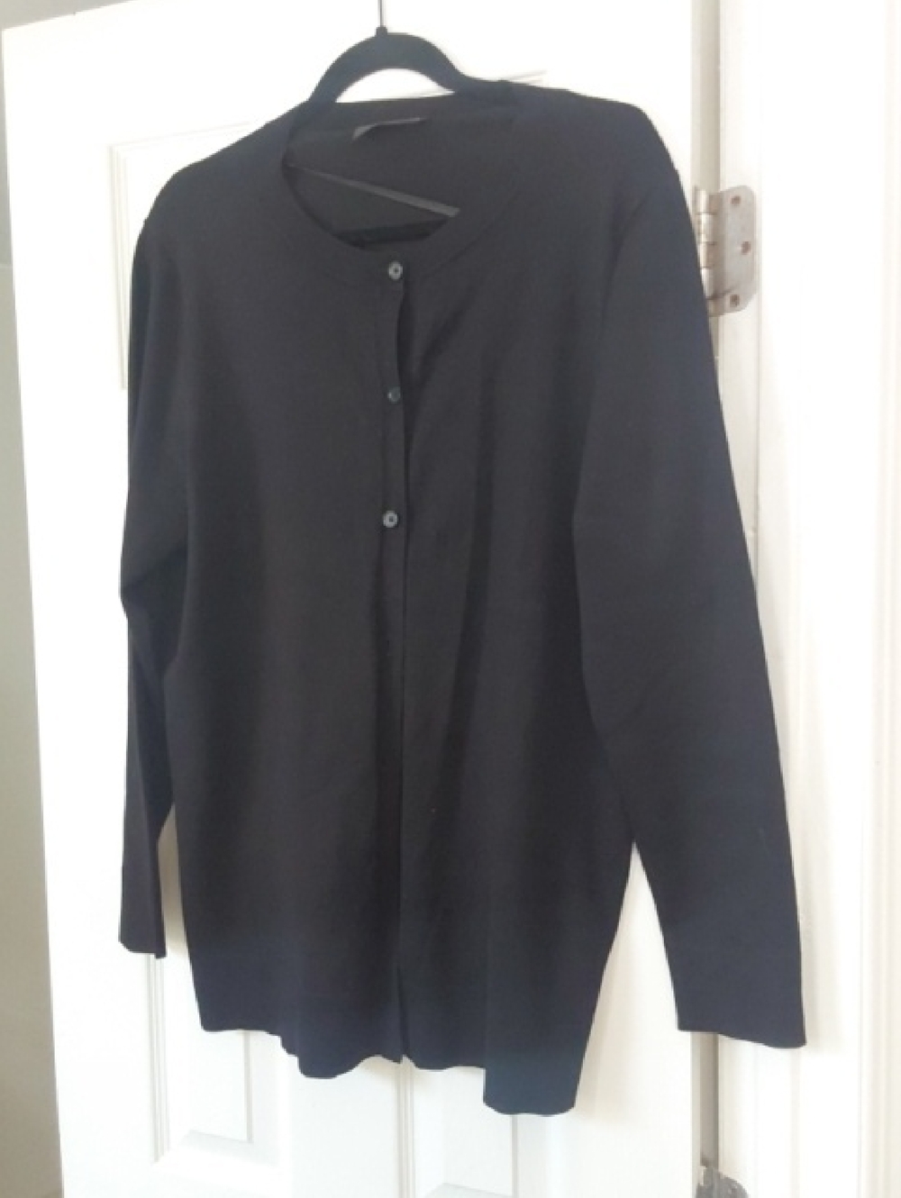 Lane Bryant Black Button-Front Cardigan Sweater